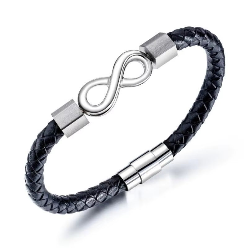 Bracelet Cuir Multicouche Classique pour Homme – Bijou Élégant avec Fermoir Magnétique en Métal