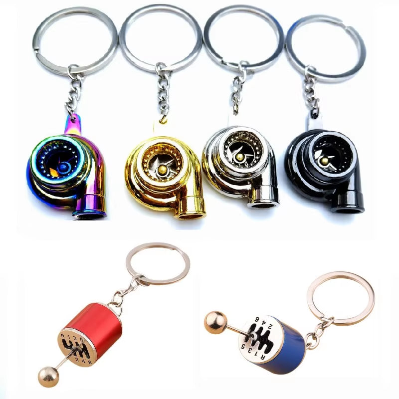 Porte-Clés Turbo Métal 6 Vitesses – Accessoire Auto Original pour Passionnés de Voitures