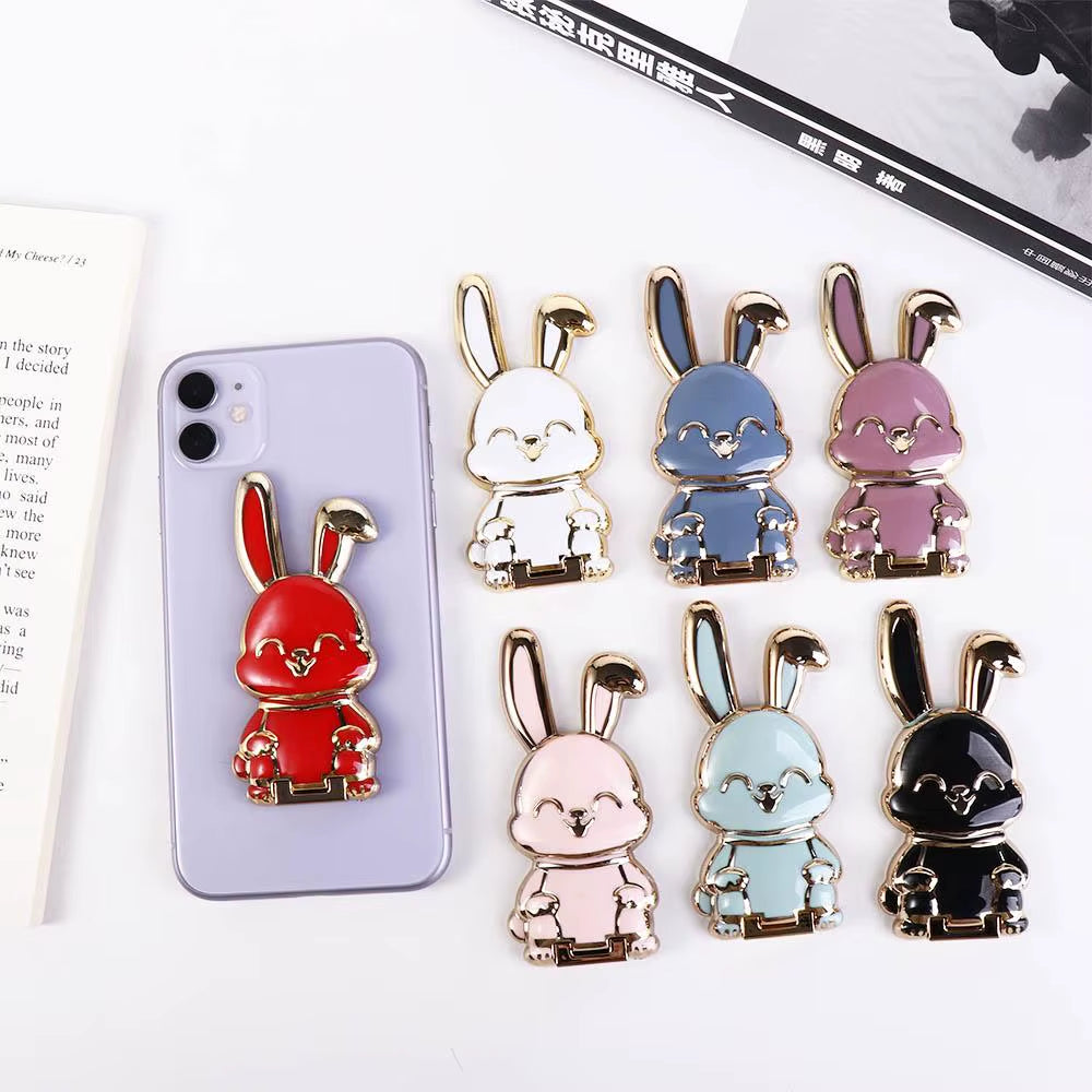 Support Anneau Lapin 3D pour Téléphone – Bague Pliable et Rotative, Fixation Dos Portable Universelle