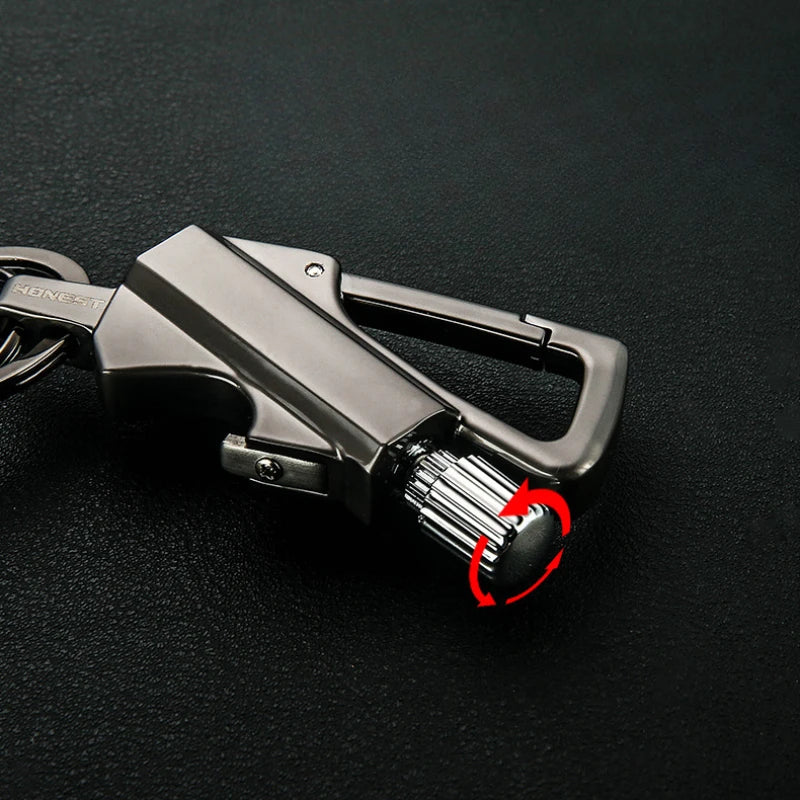 Porte-Clés Multifonction Briquet à Kérosène – Ouvre-Bouteille et Allume-Feu Portable pour Extérieur