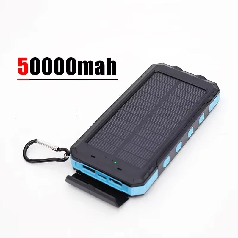 Batterie Solaire 200000mAh – Chargeur Portable Haute Capacité avec USB-A & USB-C, Compatible iPhone / Android, Charge Rapide
