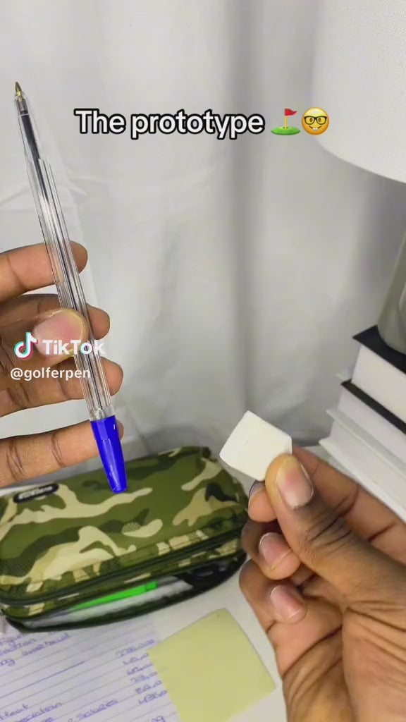 Coffret Cadeau Golf de Bureau – Mini Terrain de Putting avec Stylos Clubs et Balles